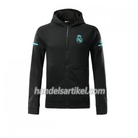 Real Madrid Hooded Trainingsjacke 2017-18 Schwarz